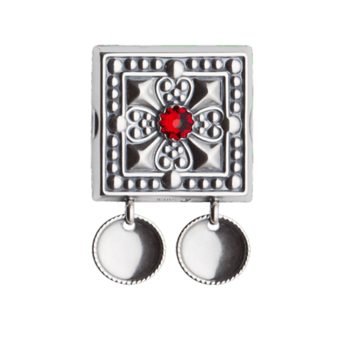 Beltstøl with rough stone, oxidized