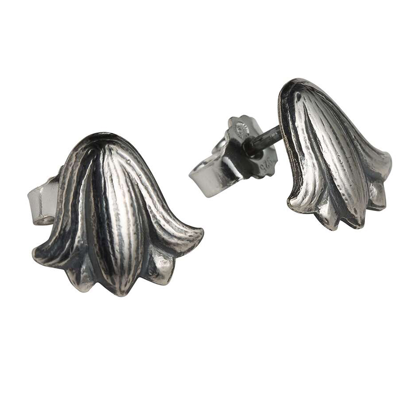 Vestfold earring medium size, oxidized