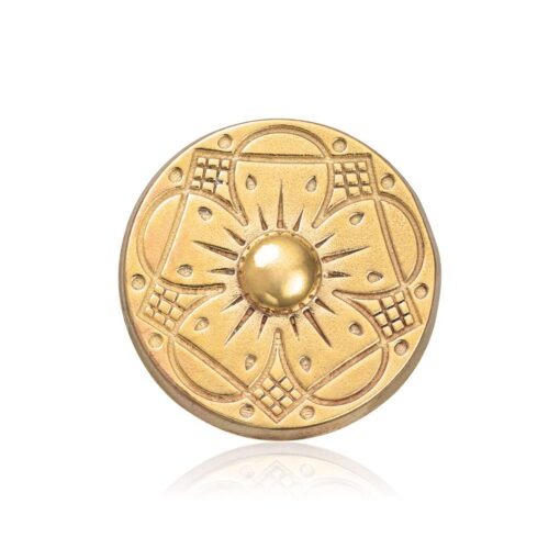 Norgesknapp for leather trousers, large long hem in brass