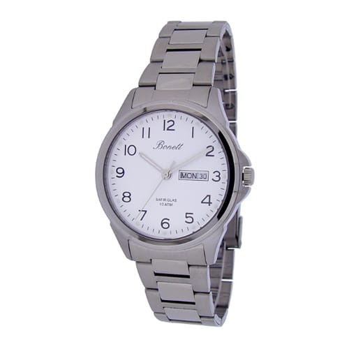 Bonett men's watch steel numbers 10atm sapphire