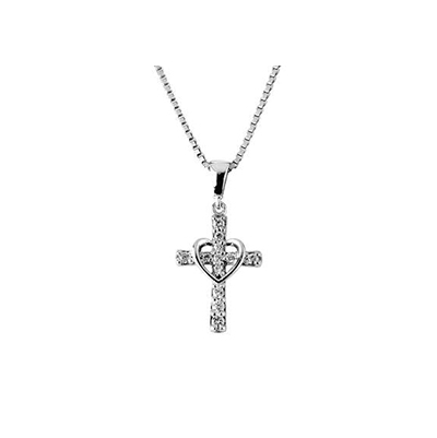Pendant cross 0,17ct Wsi hv 585