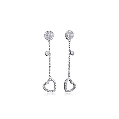 Alva heart earrings Cz 925