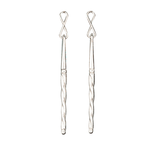 Spear twisted, white