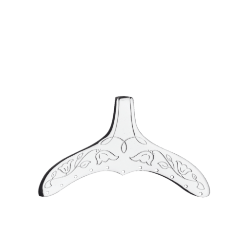 Bag fasteners Lofoten silver plated for children, white