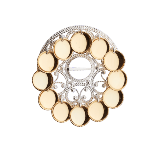 Sølje Agder, white/gold plated