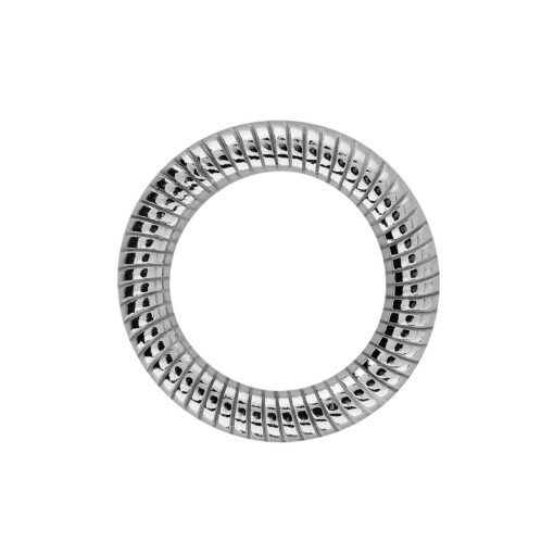 Fluted bunad ring, white, West-Oppland