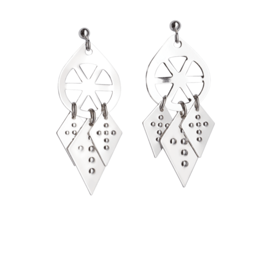 Earrings, white