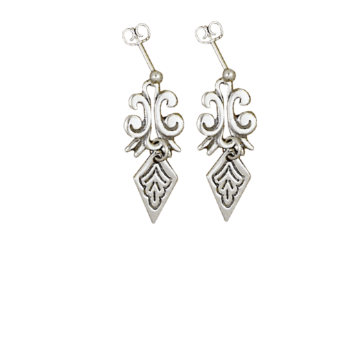 Earrings, oxidized