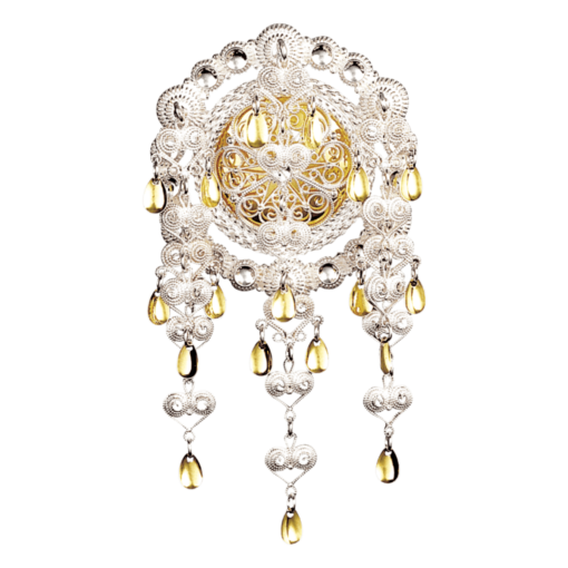 Silver plated Modum, white/gold plated