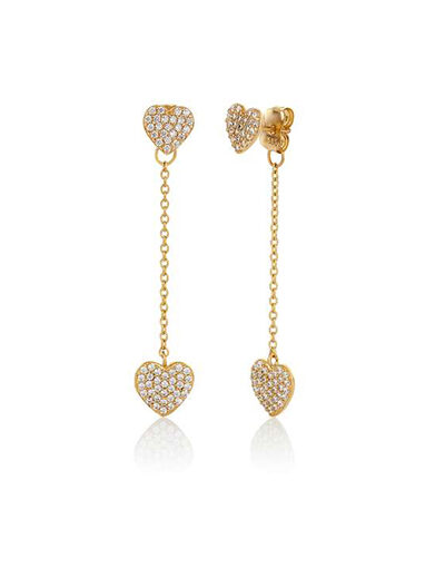 Earrings heart Cz 585
