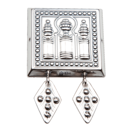 belt plaque Nordmøre large with scoop, oxidized