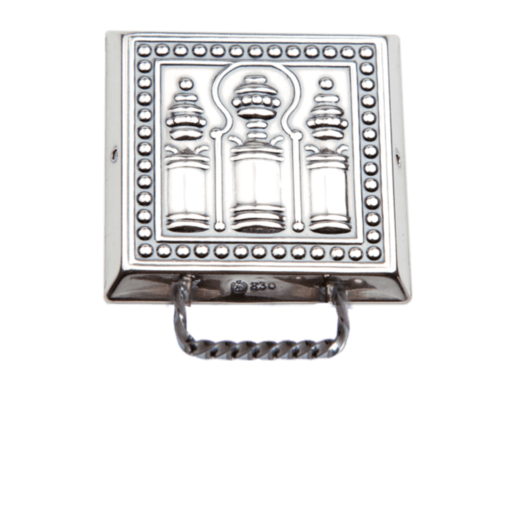 Purse plaque large with short hempe, oxidized