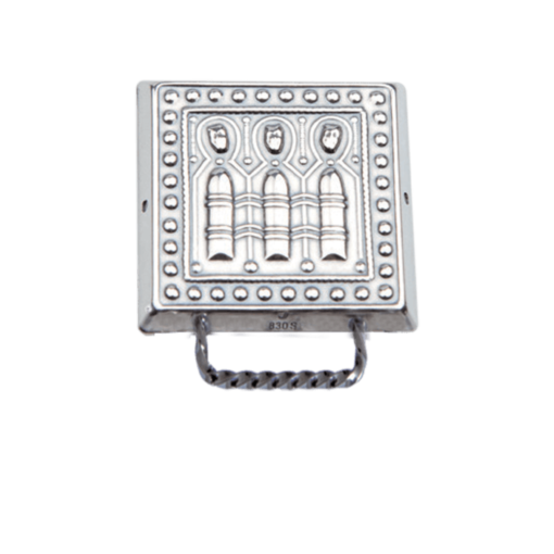 Purse plaque small with short hempe, oxidized