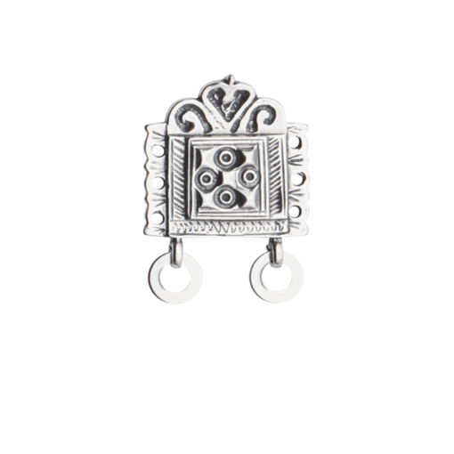 belt plaque Romsdal with ring leaves, oxidized