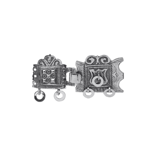 Belt buckle Romsdal with ring foliage, oxidized