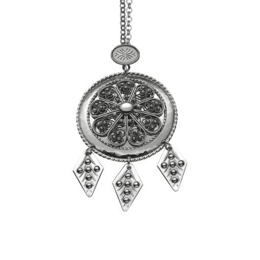 Offering box Oppdal with needle and 70 cm pea chain, oxidized