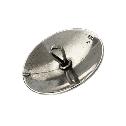 Alternative view of 4-leaf rose button flat large, oxidized