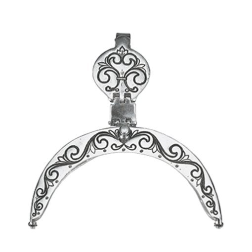 purse clasp, Silver plated