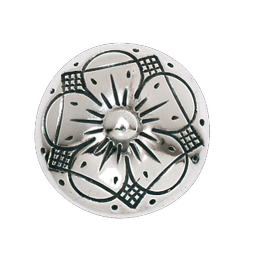 Button 19 mm with long hem, oxidized