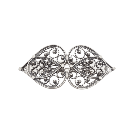 Hair clip deer filigree, large, oxidized