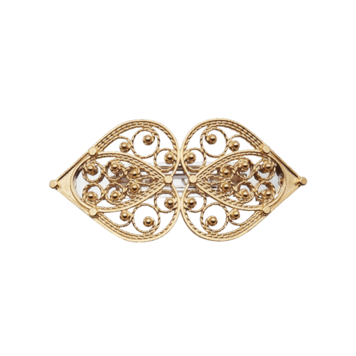 Hair clip deer filigree, large, gold-plated