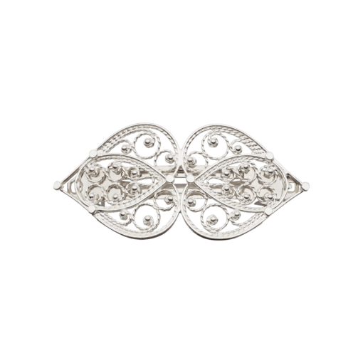 Hair clip deer filigree, large, white