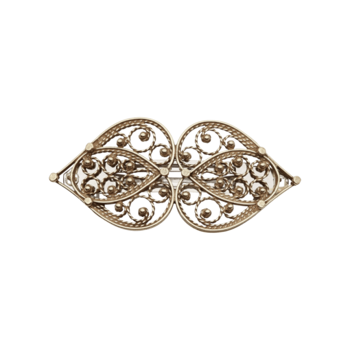 Hair clip, deer filigree, large, gamal gold plated