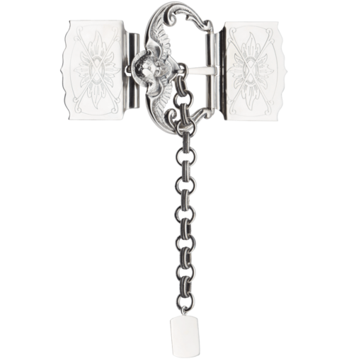 Latch for fabric/leather trim, oxidized