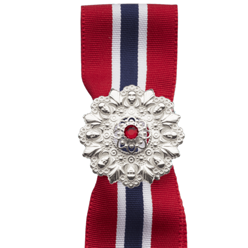 May 17th bow tie pin 2-in-1 with rough crystal, white