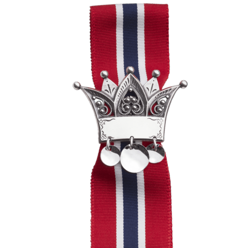 May 17th bow tie pin 2-in-1 with engraving field, oxidized