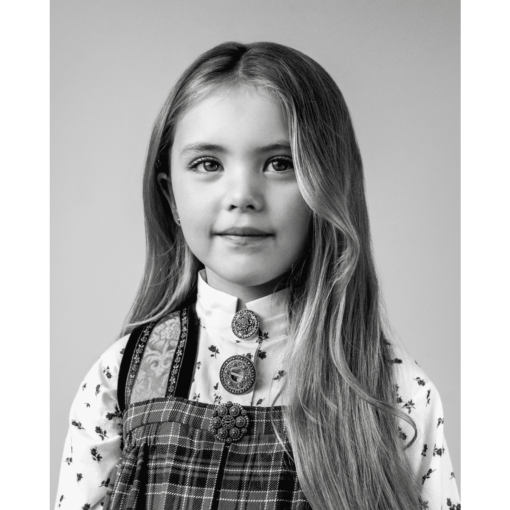 Alternative view of Boole brooch children old gold plated