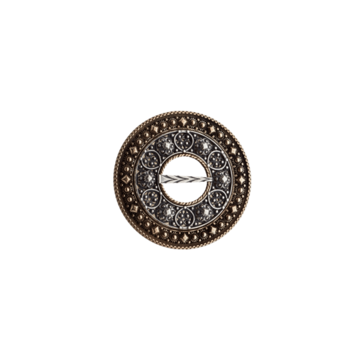 Silver, trandeim silver, oxidized/old gold plated