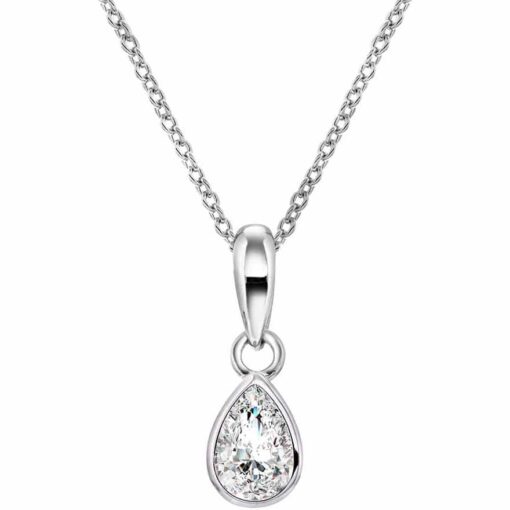 Jewelry in silver with zirconia drop