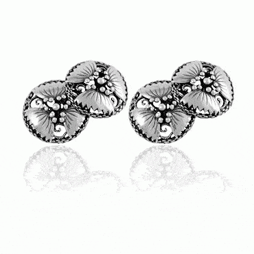 Arm buttons Nordland no. 2 double oxidized