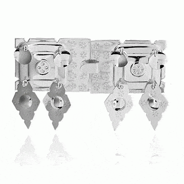 Belt buckles No. 11 Rogaland, gilded with bowls and foliage