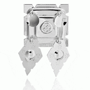 belt plaque No. 14 Rogaland candle with bowls and foliage