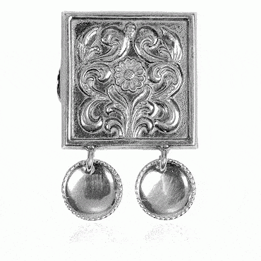 belt plaque No. 17 with bowls, oxidized