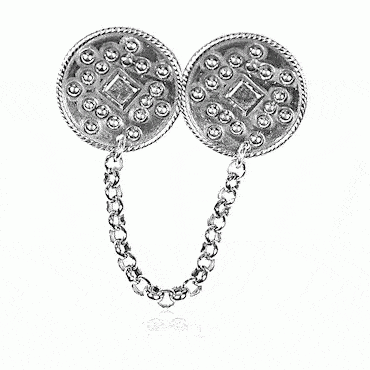 Neck pin Østby with chain large, oxidized