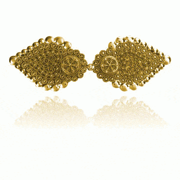 Hook no. 5 old gold plated