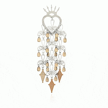 Heart Sølje No. 27, gilded and gold plated