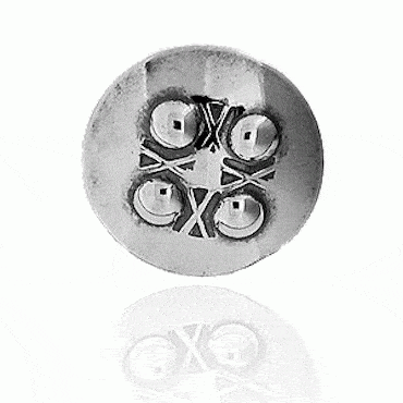 Rogaland button No. 3 large, oxidized