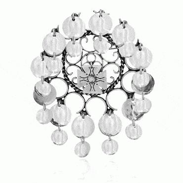 Dish Brooch nr. 32 Rogaland, oxidized