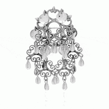 Dish Brooch No. 57, oxidized