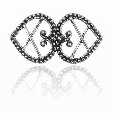 Shoe buckles No. 8, oxidized