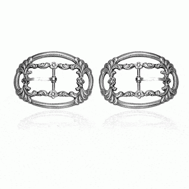 Shoe buckles No. 9, oxidized