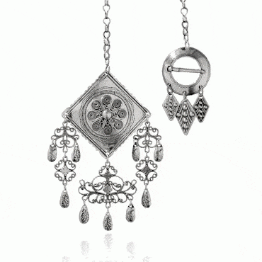 Board with square hanging, oxidized