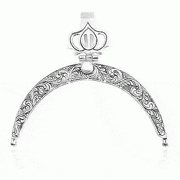 purse clasp No. 12 silver, oxidized