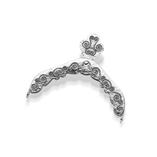 Oxidized purse clasp