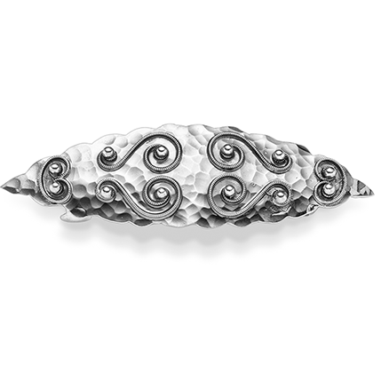 Oxidized with grains Hair clip