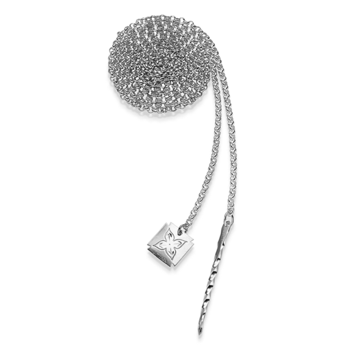 Engraved Pull chain with spear and leaves